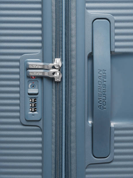 Harde Reiskoffer S Soundbox American tourister Blauw soundbox 32G002 ander zicht 2