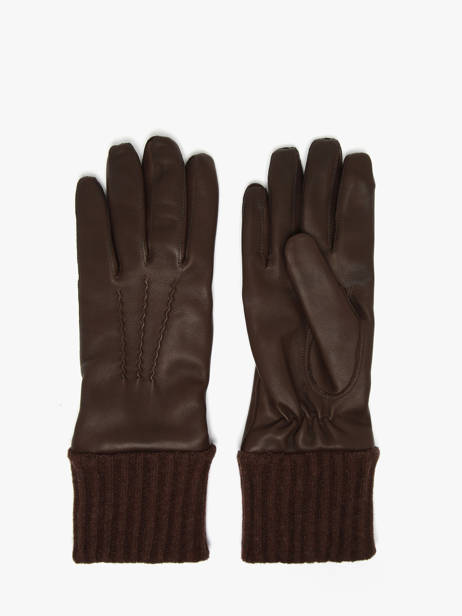 Herenhandschoenen Leder Met Wollen Mouw Omega Bruin men gloves TIGE
