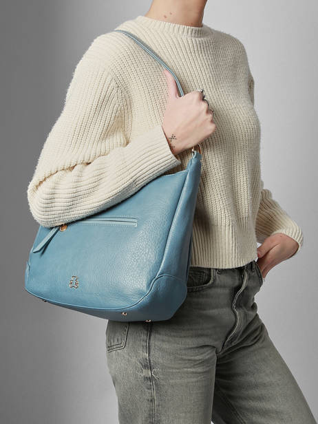 Schoudertas Zip Lulu castagnette Blauw zip ZAHED ander zicht 1