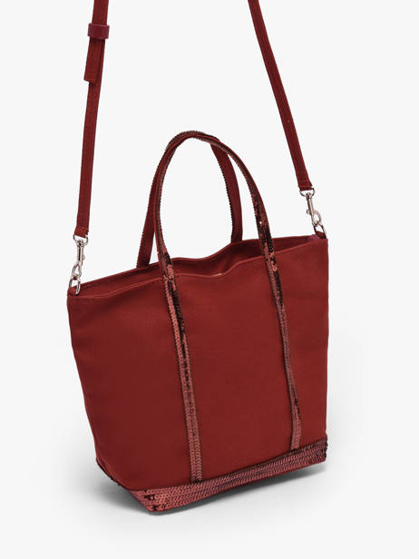 Handtas Le Cabas Pailletten Vanessa bruno Rood cabas 1V40435 ander zicht 2
