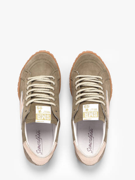 Sneakers Mary Uit Leder Semerdjian Groen women MARYD280 ander zicht 3