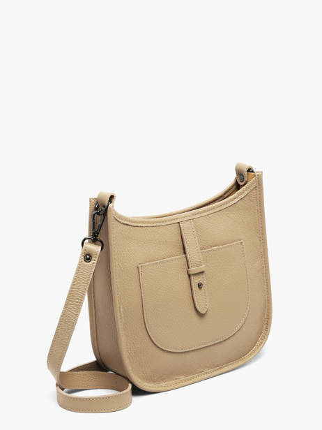 Cross Body Tas Caviar Leder Milano Beige caviar CA25067 ander zicht 2