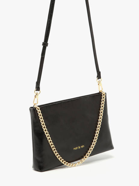 Cross Body Tas Vintage Leder Nat et nin Zwart vintage MOLLY ander zicht 2