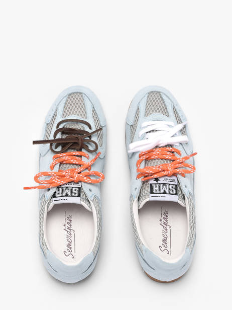 Sneakers Billie Uit Leder Semerdjian Blauw women BILLI243 ander zicht 3