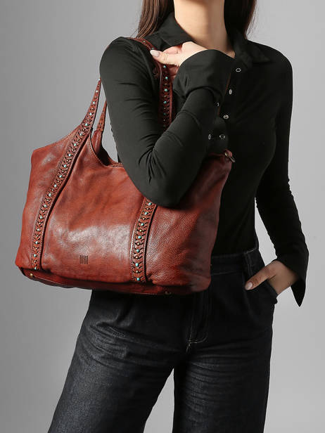 Schoudertas Heritage Leder Biba Bruin heritage WIE1L ander zicht 1