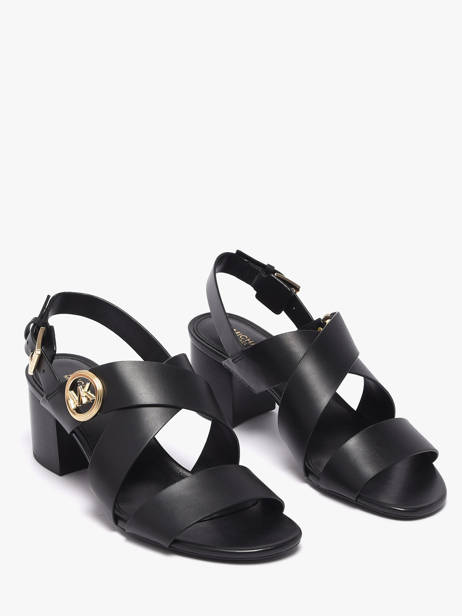 Sandalen Met Hak Uit Leder Michael kors Zwart women EMS1L001 ander zicht 1