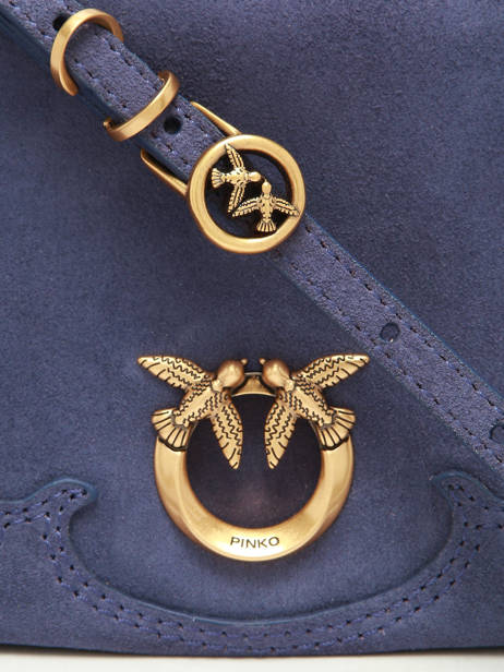 Cross Body Tas Love Bag Soft Leder Pinko Blauw love bag soft 6023A39A ander zicht 3