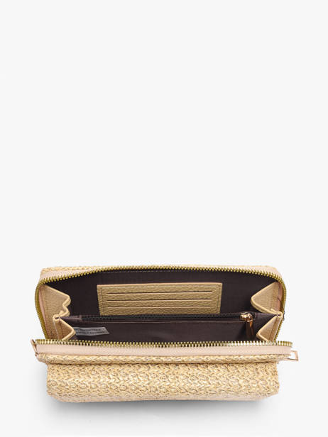 Portefeuille /cross Body Miniprix Beige raphia 1460 ander zicht 2