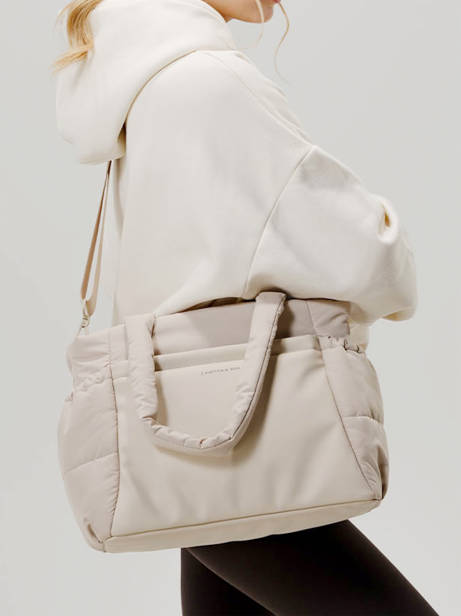 Schoudertas A4 Formaat Bags Gerecycleerd Polyester Kapten and son Beige bags M ander zicht 2