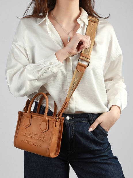 Cross Body Tas Mini Jour Leder Lancel Bruin jour A14078 ander zicht 1
