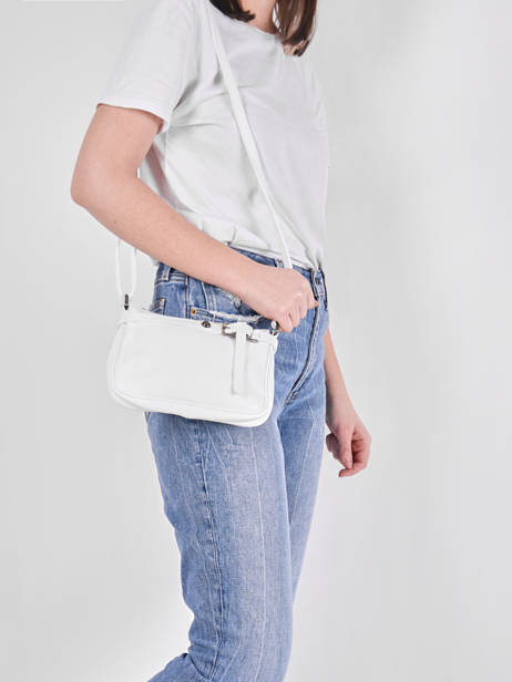 Cross Body Tas Caviar Leder Milano Wit caviar G1421N ander zicht 1