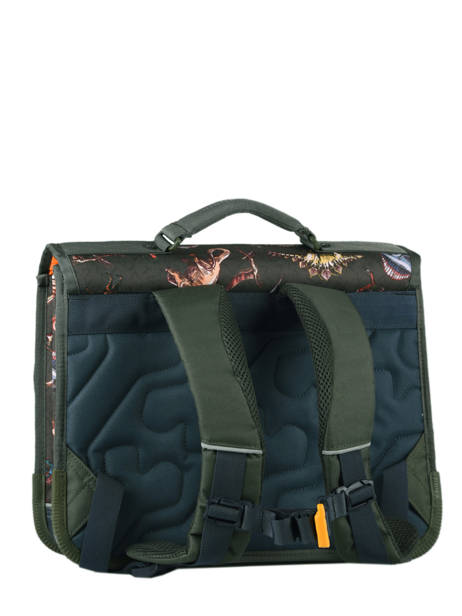 Boekentas 2 Compartimenten Lily Boys Stones and bones Zwart boys B ander zicht 4