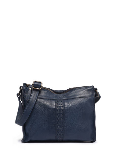 Cross Body Tas Cow Leder Basilic pepper Blauw cow BCOW58