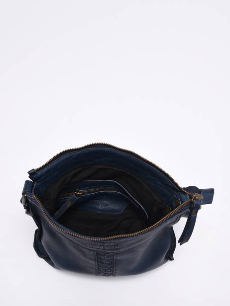 Cross Body Tas Cow Leder Basilic pepper Blauw cow BCOW58 ander zicht 3